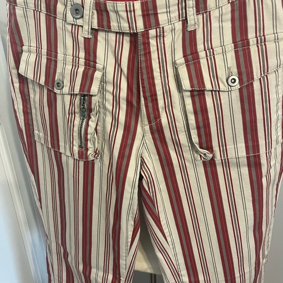 Esprit Tan/Red Wide Leg Pants Sz 7/8 EUC - Picture 2 of 8